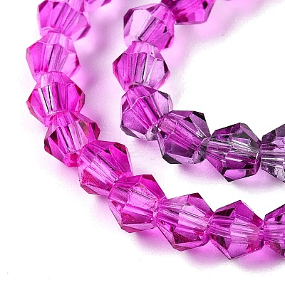 Gradient Color Baking Paint Glass Bead Strands X1-DGLA-A039-T2mm-A09-1
