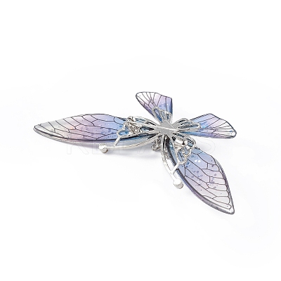 Bling Resin Butterfly Brooch Pin with Crystal Rhinestone LS-JEWB-P016-04P-03-1
