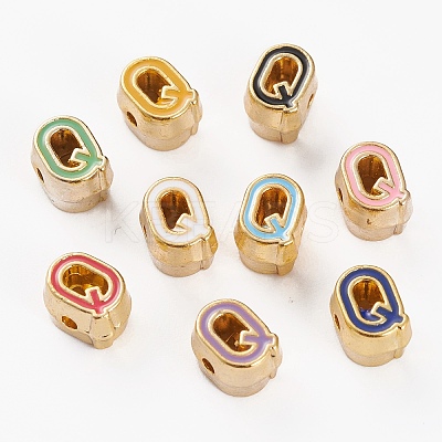 Alloy Enamel Beads PALLOY-P222-05G-Q-1