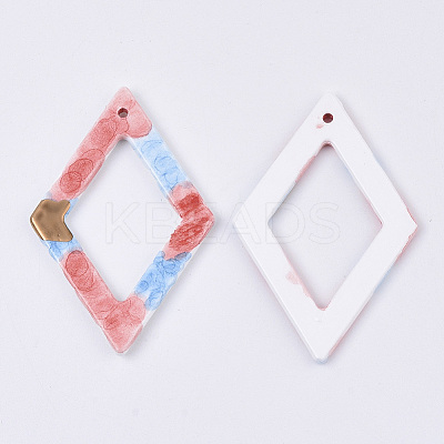 Handmade Porcelain Big Pendants PORC-S501-012B-1