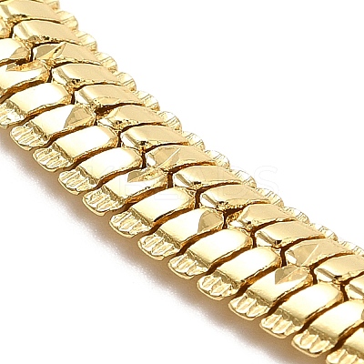 Rack Plating Brass Herringbone Chain Necklace BJEW-D058-02G-1
