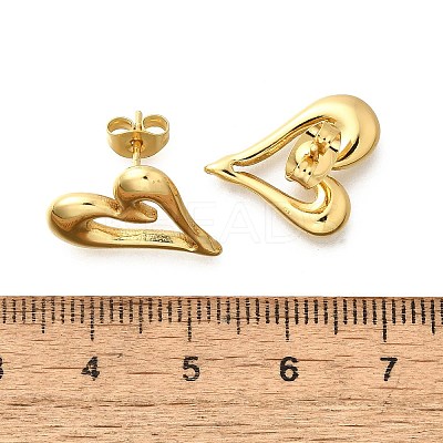304 Stainless Steel Stud Earrings for Women EJEW-L296-077G-1