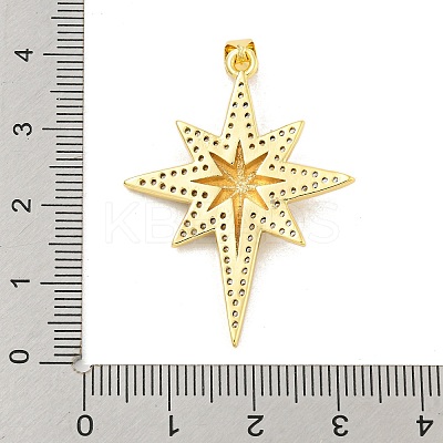 Rack Plating Brass Micro Pave Clear Cubic Zirconia Pendants X-KK-K341-72G-1