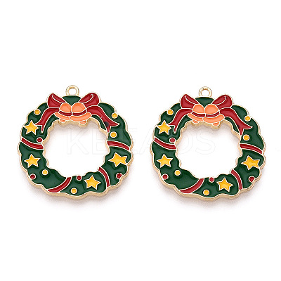 Eco-Friendly Alloy Enamel Pendants X-ENAM-Q437-060-NR-1