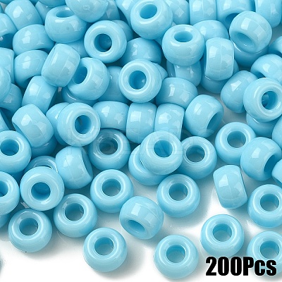 200Pcs Opaque Plastic Beads KY-YW0001-79E-1