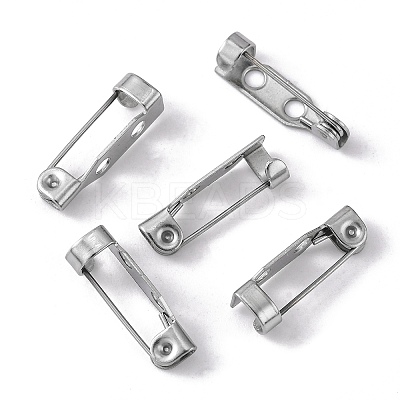 Tarnish Resistant 304 Stainless Steel Brooch Pin Back Bar Findings STAS-J011-09B-1