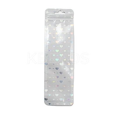 Rectangle Glitter Holographic Plastic Yin-yang Zip Top Gift Bags OPP-E004-01C-B02-1