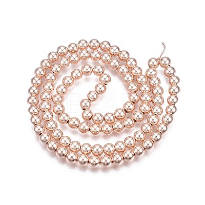 Electroplate Non-magnetic Synthetic Hematite Beads Strands G-L485-01C-RG-1