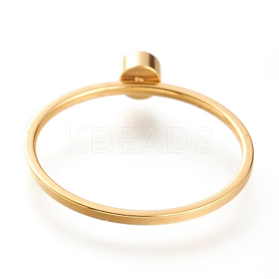 Ion Plating(IP) 304 Stainless Steel Finger Rings RJEW-B0005-7-02G-1