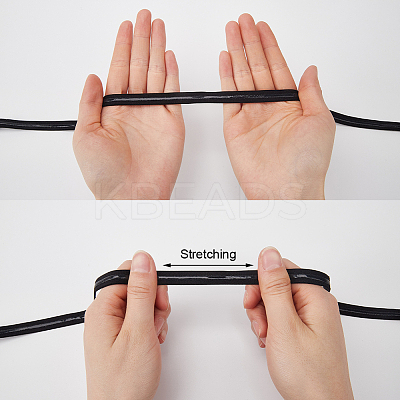 20 Yards Flat Polyester Non-slip Elastic Cord OCOR-GF0003-79B-1