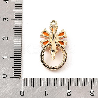 Brass with Cubic Zirconia Fold Over Clasps LS-KK-G484-01B-G-1