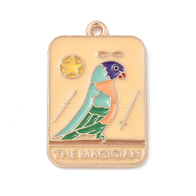 Tarot Alloy Enamel Pendants ENAM-A008-47KCG-03-1