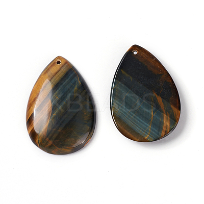 Natural Tiger Eye Pendants G-E510-02A-1