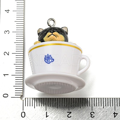 Opaque Resin Puppy Pendants LS-RESI-G095-01A-1