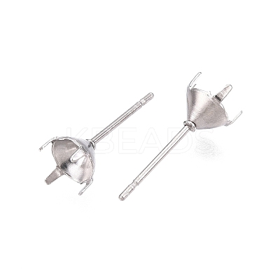 Non-Tarnish 316 Surgical Stainless Steel Stud Earring Setting STAS-S117-023B-1