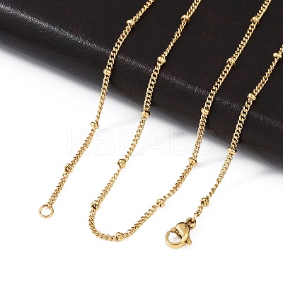 304 Stainless Steel Chain Necklaces MAK-L015-40G-1