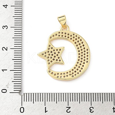 Brass Micro Pave Cubic Zirconia Pendants KK-L239-017G-1
