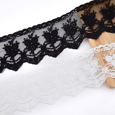 8 Yards 2 Colors Cotton Lace Trims SRIB-HY0001-06-1