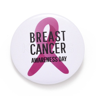Breast Cancer Awareness Month Tinplate Brooch Pin JEWB-G016-01P-05-1