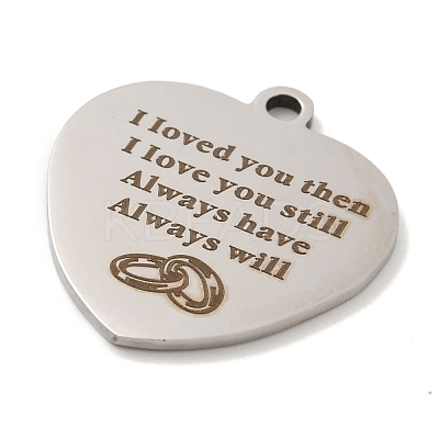 Non-Tarnish Valentine's Day 201 Stainless Steel Pendants STAS-L079-24P-03-1