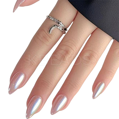 1 Bag ABS Plastic Mermaid Metallic Effect Press On False Nails MRMJ-CP0001-63-1