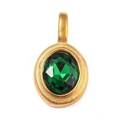 Golden Plated 304 Stainless Steel Rhinestone Pendants LS-STAS-Q253-01G-04-1