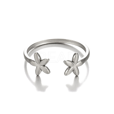 304 Stainless Steel Open Cuff Rings PW-WG0B9F2-02-1