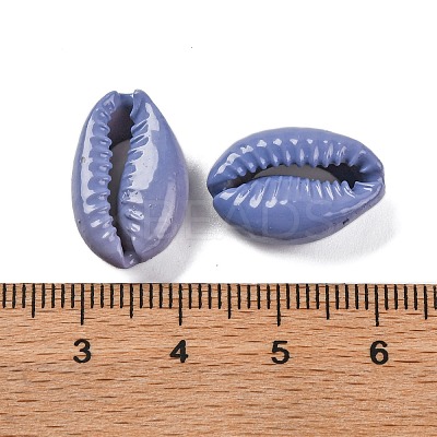 Baking Paint Cowrie Shell Beads SSHEL-M023-01I-1