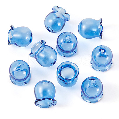 10Pcs Glass Bead Caps for Wind Chimes Making GLAA-BY0001-05H-1