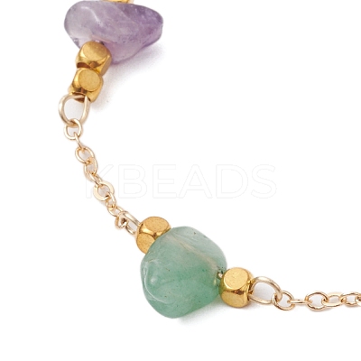 Natural Mixed Gemstone Beaded Bracelets BJEW-JB11310-03-1