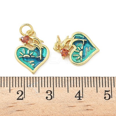 Brass Micro Pave Cubic Zirconia Pendants KK-S338-02G-1-1