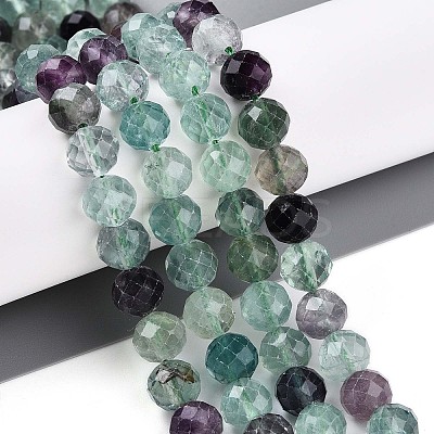 Natural Fluorite Beads Strands G-S345-8mm-31-1