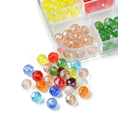 180Pcs 12 Colors Electroplate Glass Beads Strands EGLA-FS0001-40-1