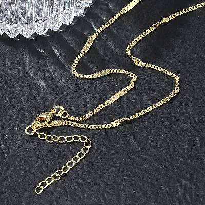 Brass Twisted Chain Necklaces for Women KK-CBA2293-06G-1