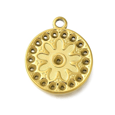 304 Stainless Steel Pendant Rhinestone Settings STAS-D192-14G-1