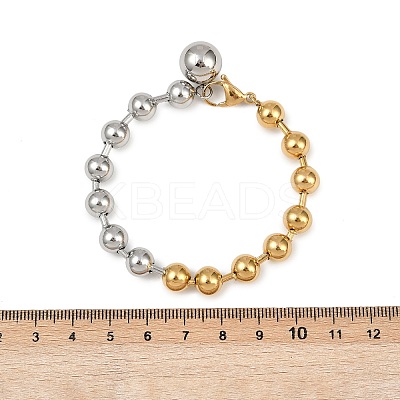 304 Stainless Steel Beaded Bracelets BJEW-Z136-03GP-1