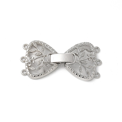 Brass Micro Pave Cubic Zirconia Fold Over Clasps KK-U052-10P-1