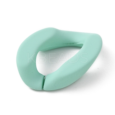 Spray Painted Acrylic Linking Ring OACR-WH0006-16E-1