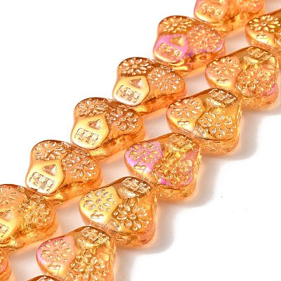 Transparent Electroplate Glass Beads Strands LS-EGLA-F158-HR01-1