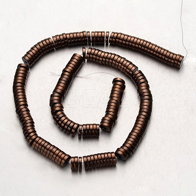 Electroplate Non-magnetic Synthetic Hematite Beads Strands X-G-F300-17C-08-1