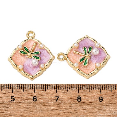 Light Gold Tone Alloy Enamel Pendants ENAM-B028-02KCG-01-1