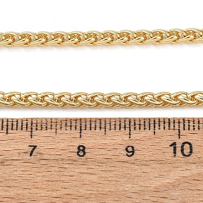 3MM Brass Wheat Chain Necklaces NJEW-M108-08G-01-1