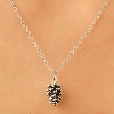 Fashionable Alloy Pinecone Pendant Necklaces for Women FS-WG44DA2-06-1