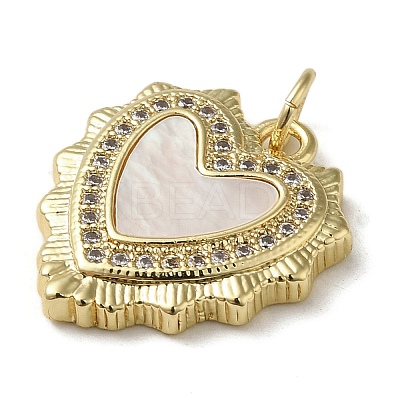 Brass Micro Pave Cubic Zirconia Pendants KK-Q808-25G-1
