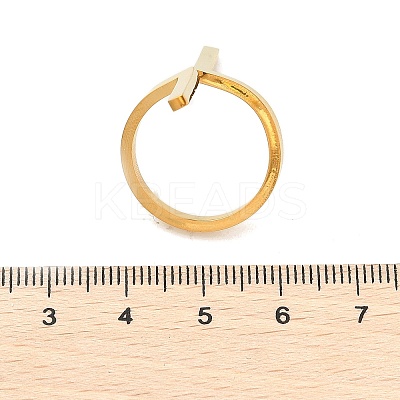 304 Stainless Steel Cuff Rings for Women RJEW-U039-01G-1