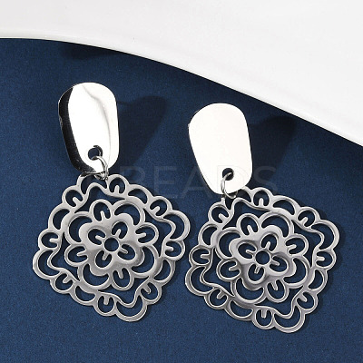 304 Stainless Steel Stud Earrings EJEW-Z089-32P-1