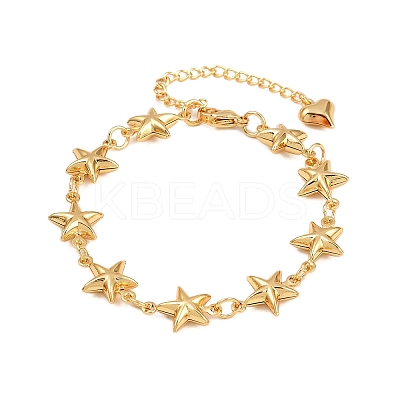 304 Stainless Steel Link Bracelets for Women BJEW-D359-10G-1