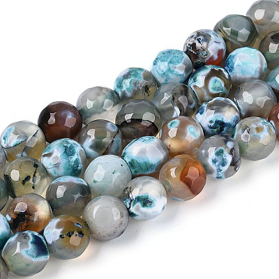 Dyed & Heated Natural Fire Crackle Agate Beads Strands G-N359-01A-04-1