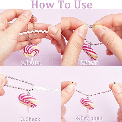 12Pcs 6 Colors Handmade Polymer Clay  Lollipop Pendant Decoration HJEW-CP0001-14-1
