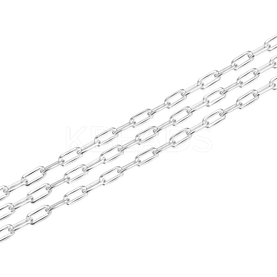 925 Sterling Silver Paperclip Chains STER-WH0011-07S-1